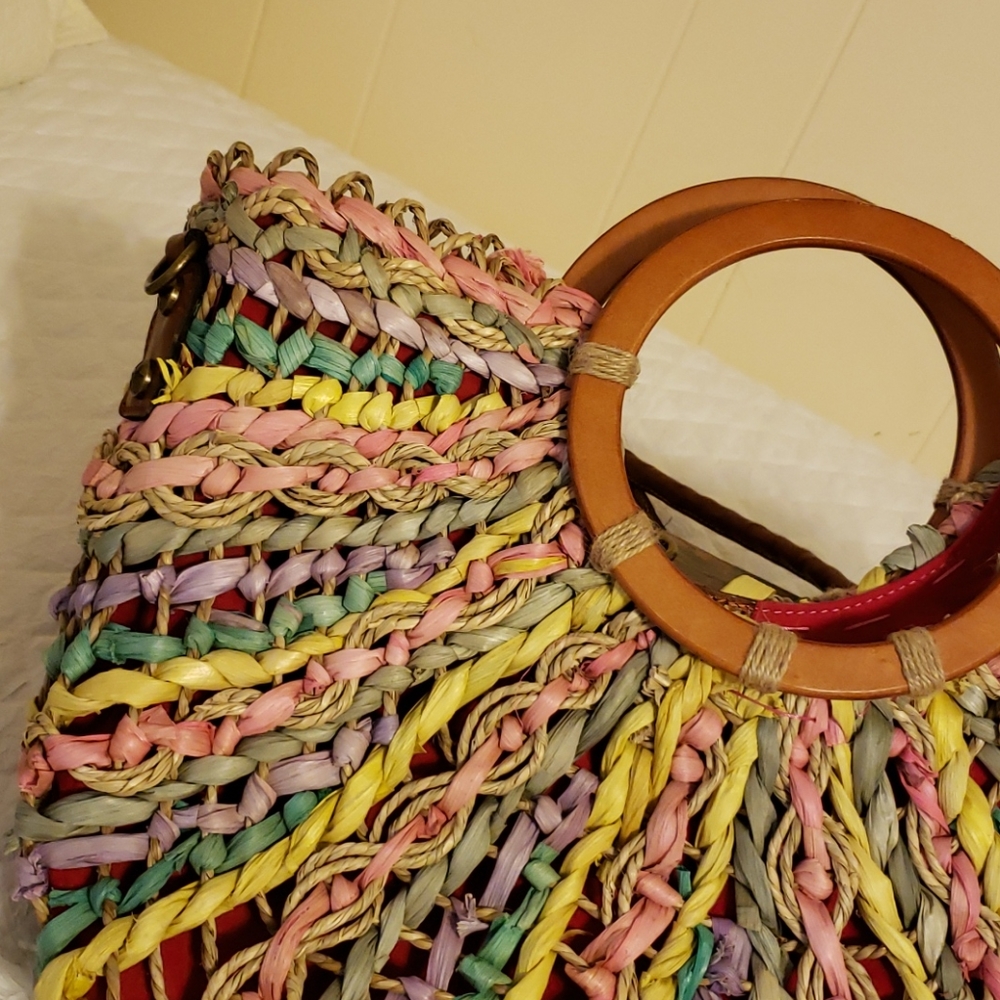 New Patricia Nash straw bag